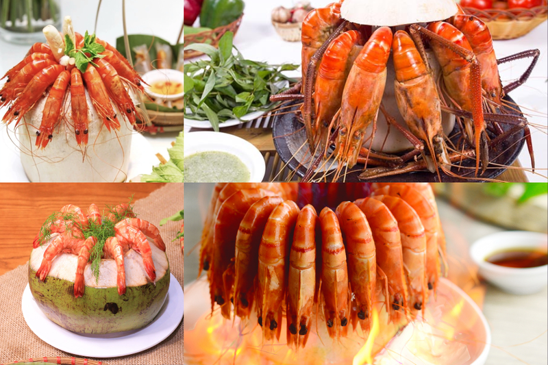 tôm hấp trái dừa (1)