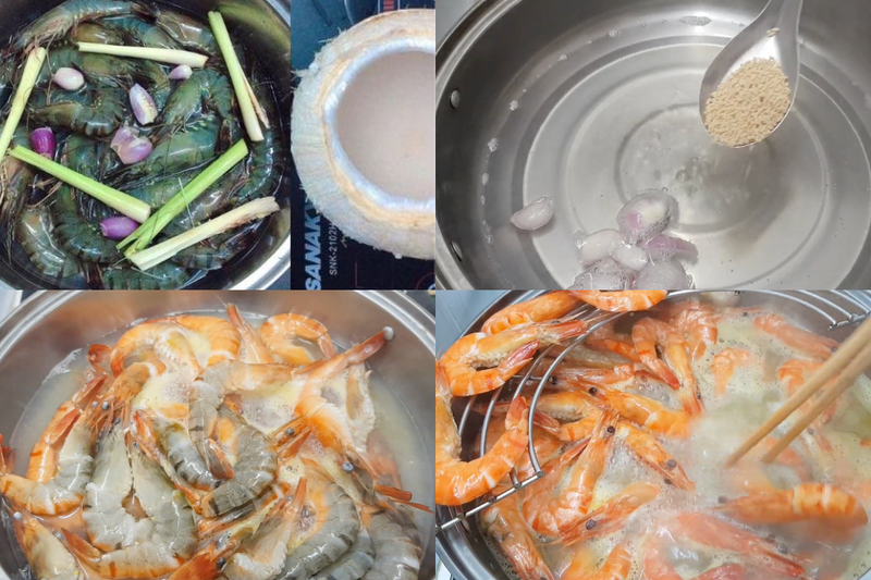 tôm hấp trái dừa (4)