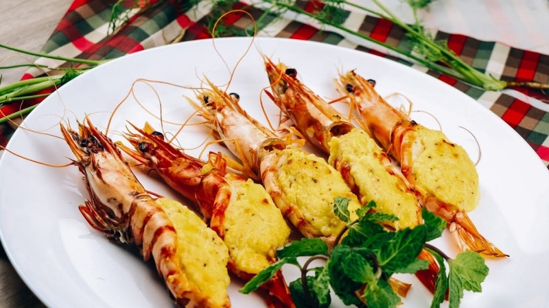 Tôm sú nướng phô mai có hương vị béo ngậy
