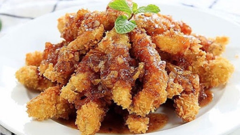 tôm tít chiên xù sốt me 6