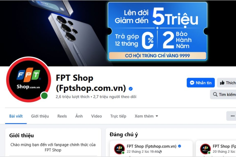 Facebook của FPT Shop