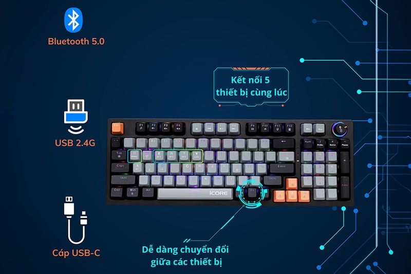 ban phim co khong day icore g981