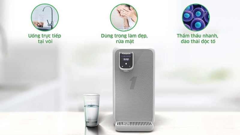 Kangaroo 5 lõi KG400HD được tích hợp màn hình LED hiển thị chỉ số nước sạch TDS
