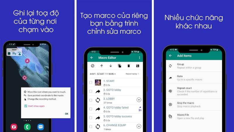 Touch Macro Pro cho phép người dùng lập trình các macro