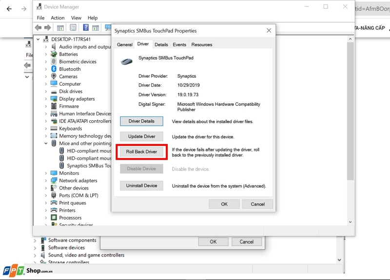 Touchpad không dùng được 2 ngón Win 10 hình 3