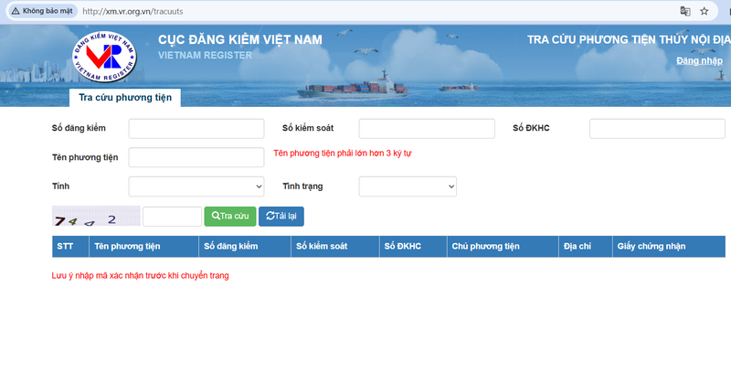 tra cuu cavet xe may online qua website cuc dang kiem