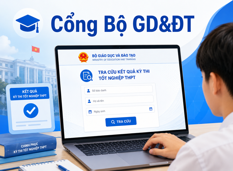 Tra cứu qua cổng thông tin của Bộ Giáo dục và Đào tạo