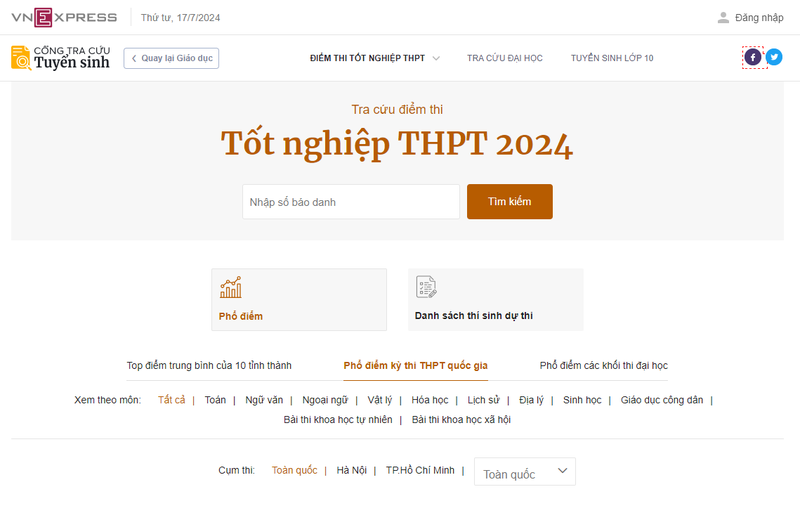 các cách tra cứu điểm thi THPT Quốc gia 2024 3