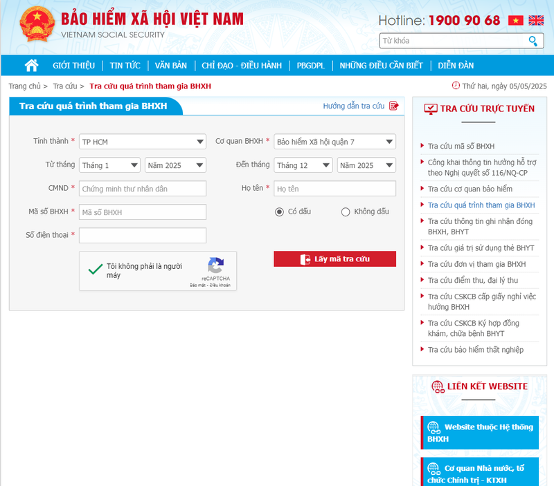 tra cứu kết quả đóng bhxh của công ty 4