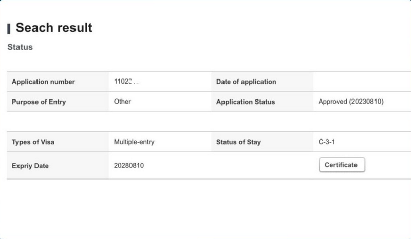 Đọc và hiểu kết quả tra cứu visa