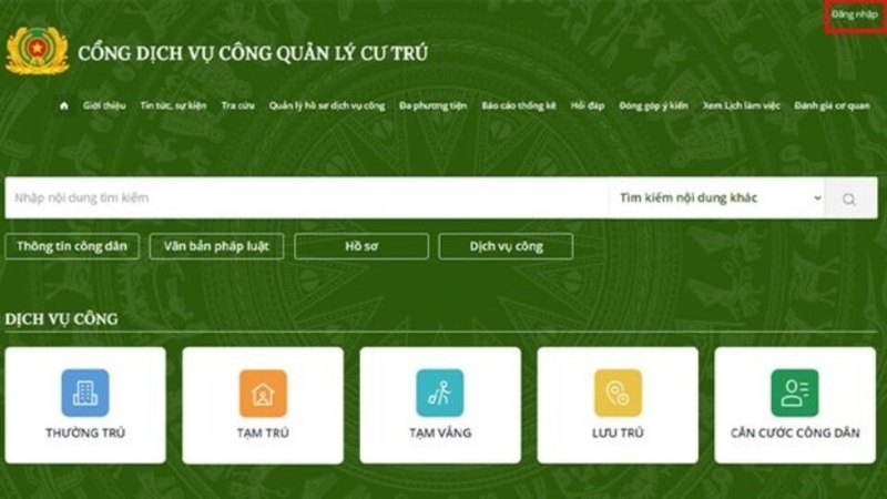 Truy cập vào Cổng dịch vụ công