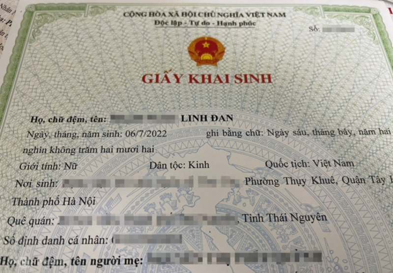 Tra cứu mã định danh bằng giấy khai sinh