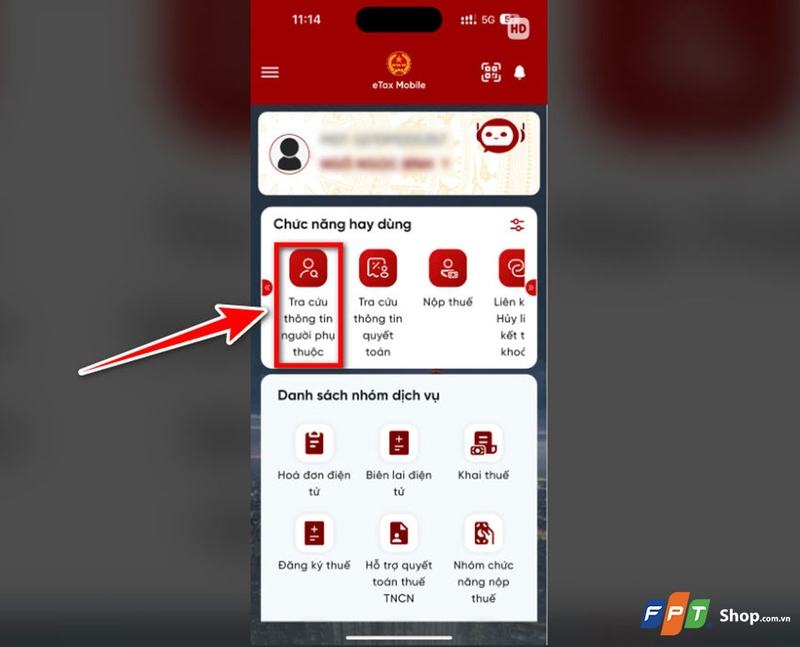Cách tra cứu người phụ thuộc trên Etax Mobile - 04