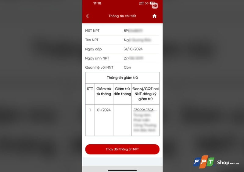Cách tra cứu người phụ thuộc trên Etax Mobile - 01