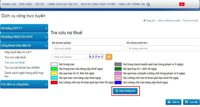 Bạn hãy nhấn nút “Xem thông tin”