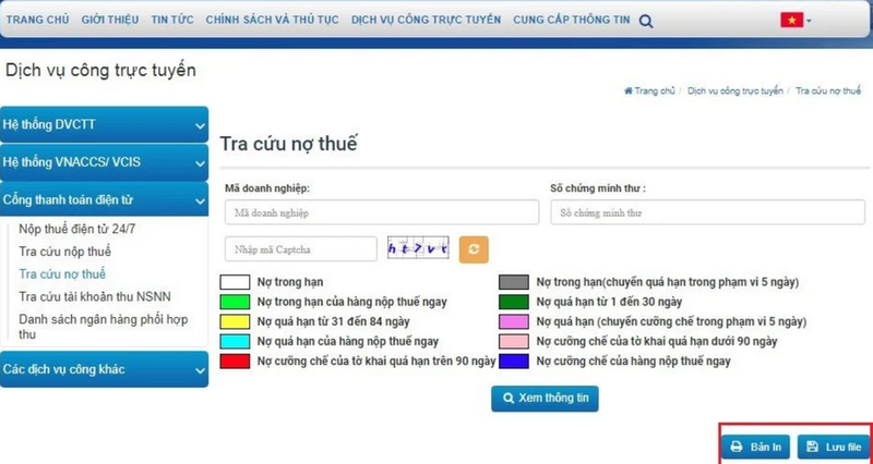 Người dùng có thể in trực tiếp hoặc lưu lại tập tin