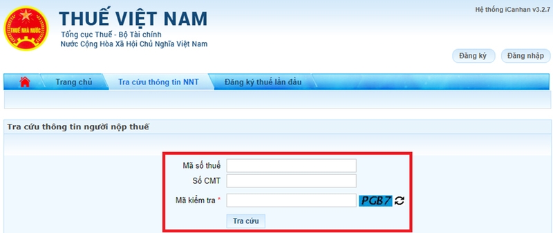 Tra cứu người nộp thuế - 06