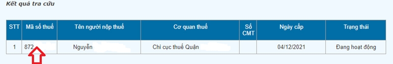 Tra cứu người nộp thuế - 07