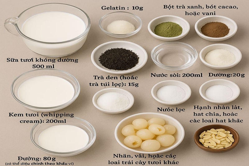 Nguyên liệu chuẩn bị