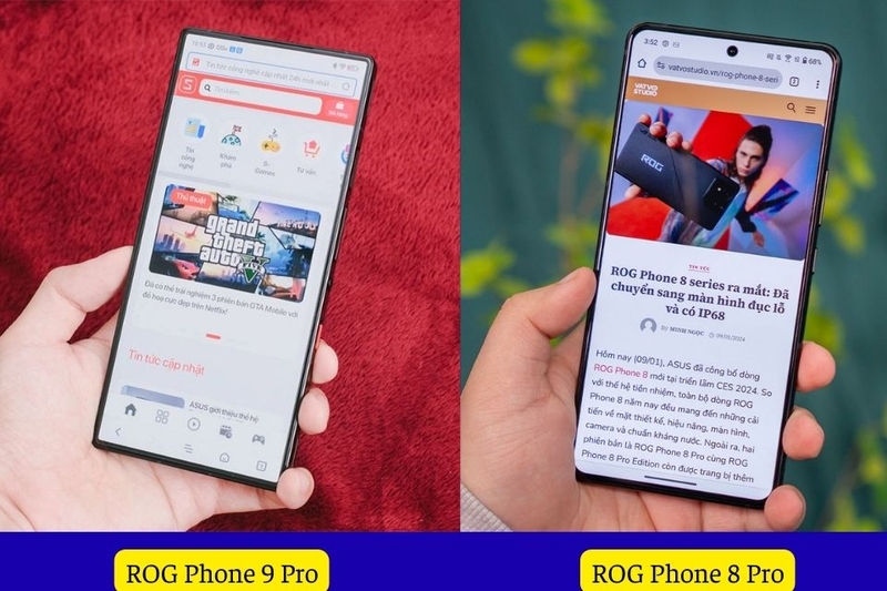 trải nghiệm hàng ngày ROG Phone 9 Pro và ROG Phone 8 Pro