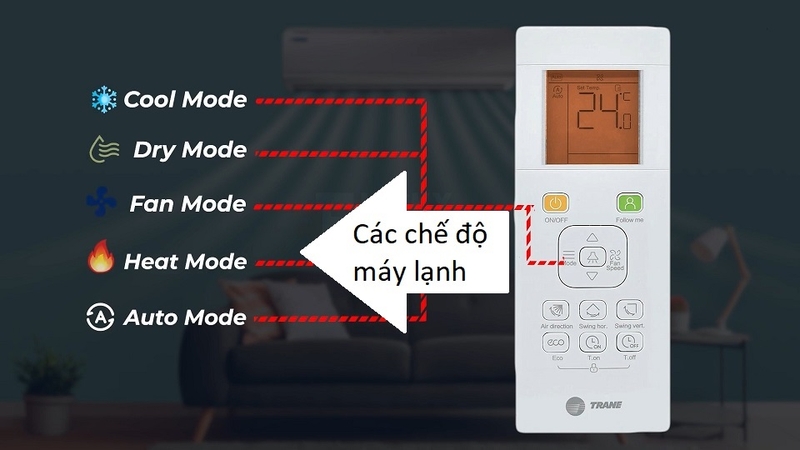 Cách sử dụng remote máy lạnh Trane chi tiết cho người mới
