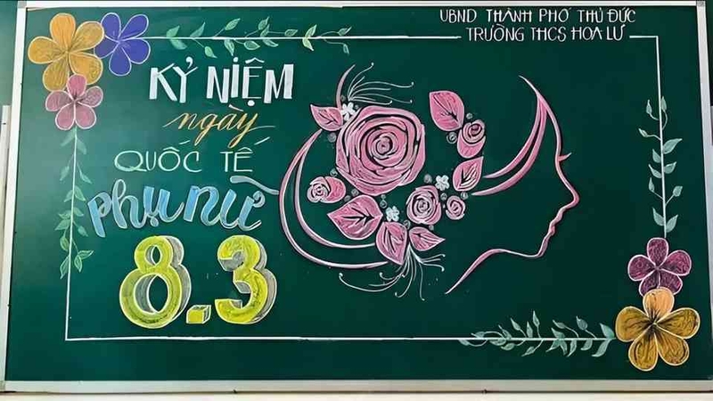 Nhiều mẫu trang trí bảng nhân ngày 8/3 độc đáo nhất