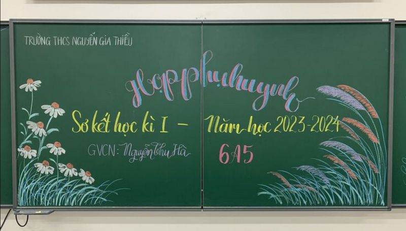 Cách trang trí bảng họp phụ huynh