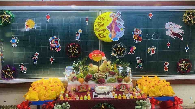 Cách trang trí bảng Trung thu độc đáo