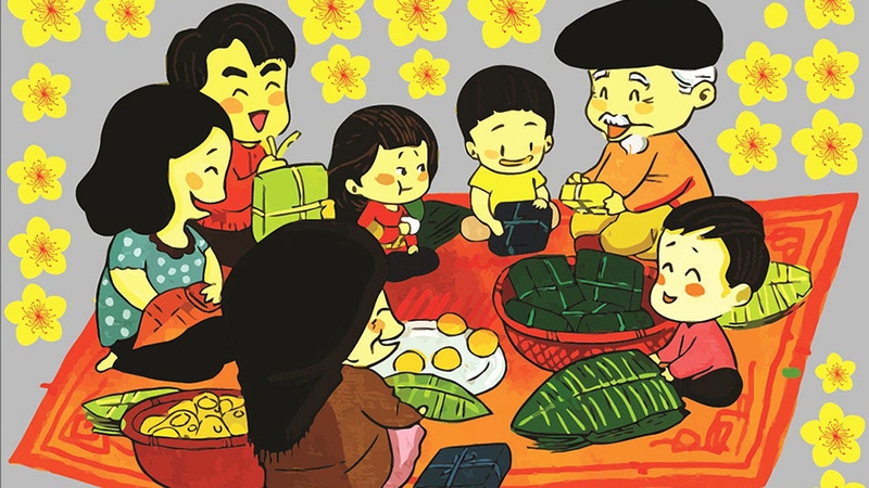 trang trí lớp học Tết Nguyên đán 11