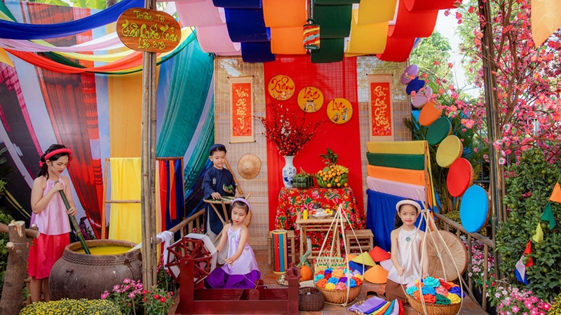 trang trí lớp học Tết Nguyên đán 13