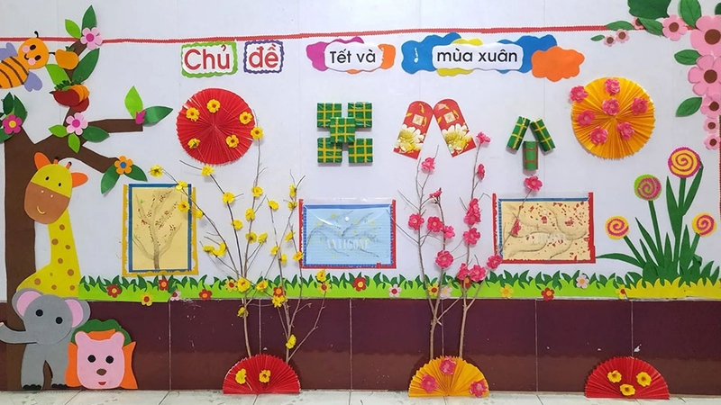 trang trí lớp học Tết Nguyên đán 9