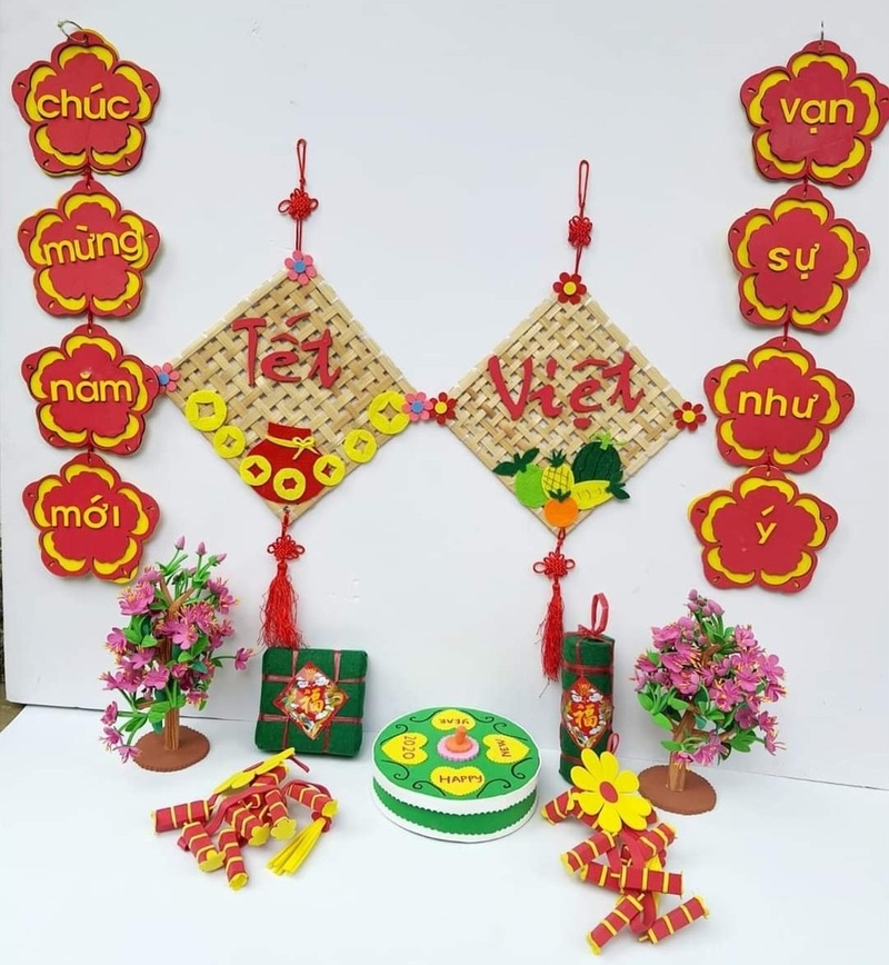trang trí mâm bánh chưng 4