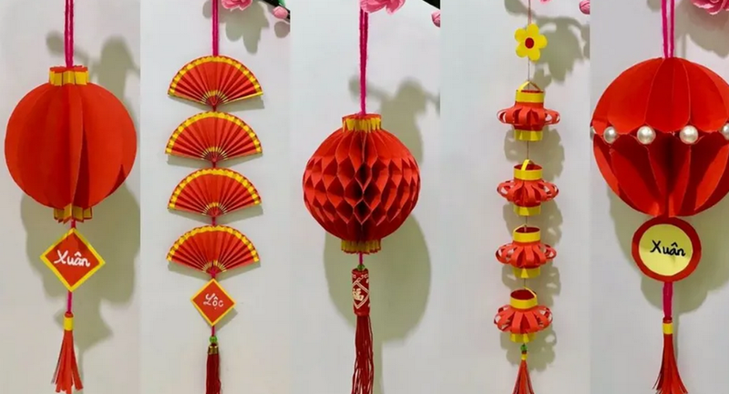 Trang trí nhà đẹp đón Tết 2025 bằng lồng đèn