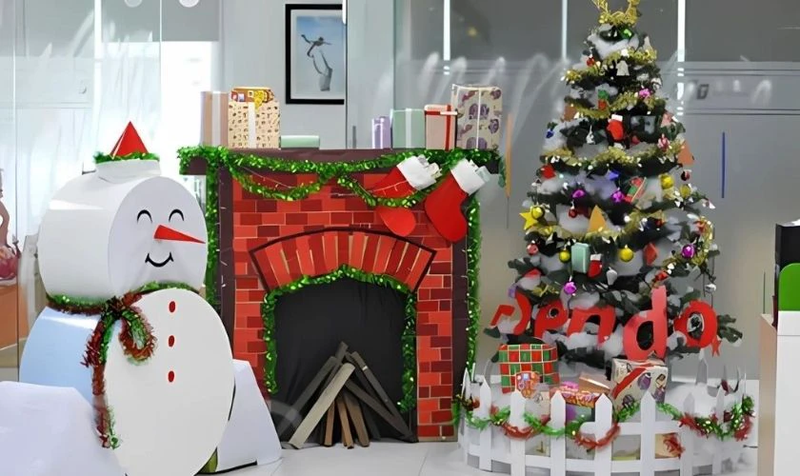 trang tri noel voi lo suoi