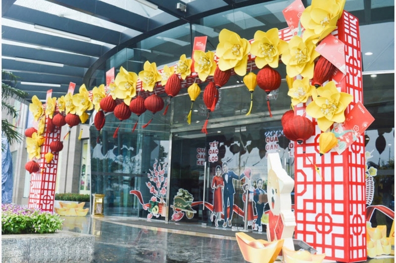 trang tri bang cong chao