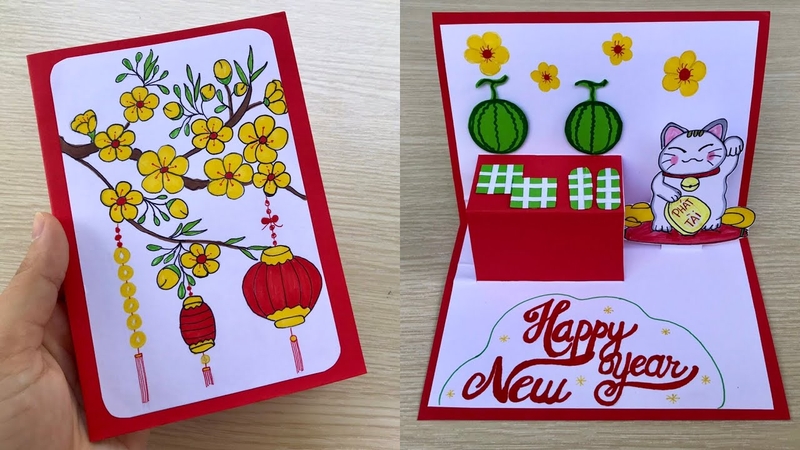 Trang trí thiệp Tết ảnh 1