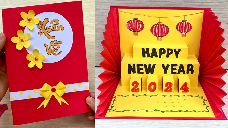 Trang trí thiệp Tết ảnh 2