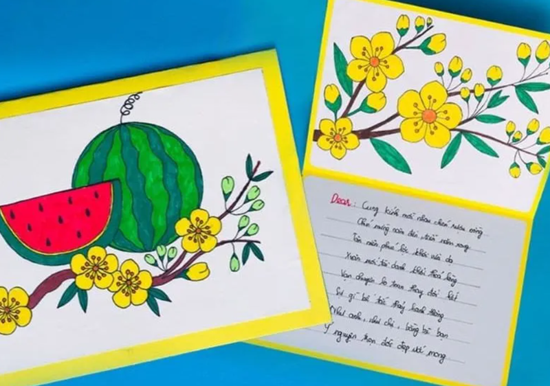 Trang trí thiệp Tết ảnh 8