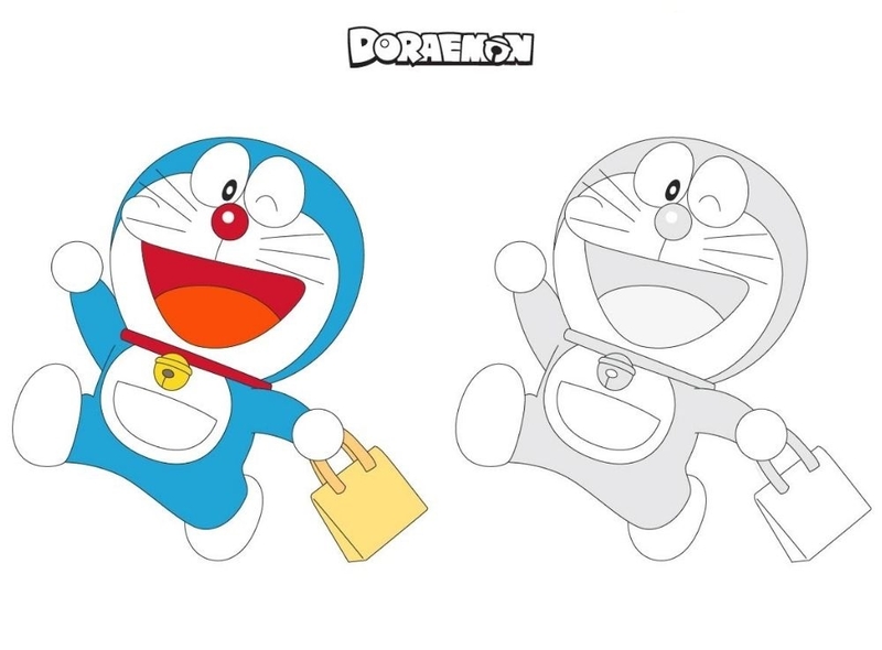tranh tô màu Doremon 1