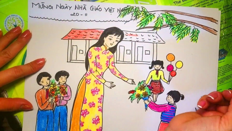 tranh vẽ 20/11 ảnh 18