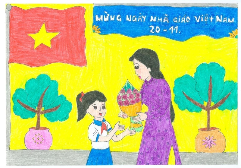 tranh vẽ 20/11 ảnh 32