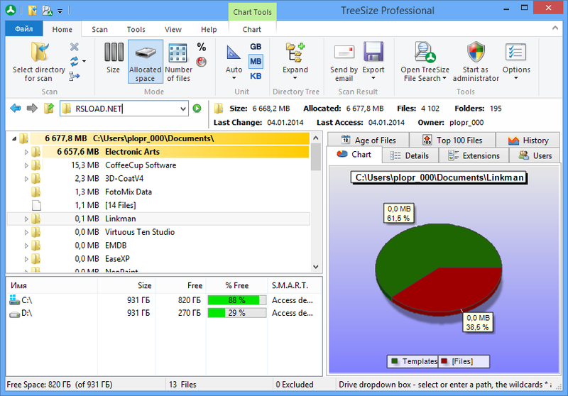 uu diem cua phan mem treesize