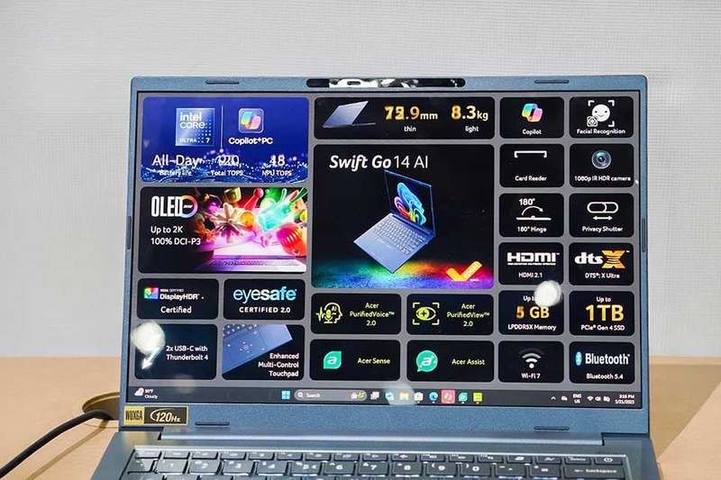 Trên tay Acer Swift Go 14 AI - 02