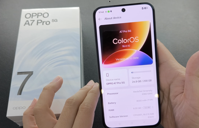 trên tay OPPO A7 Pro - Hình 5