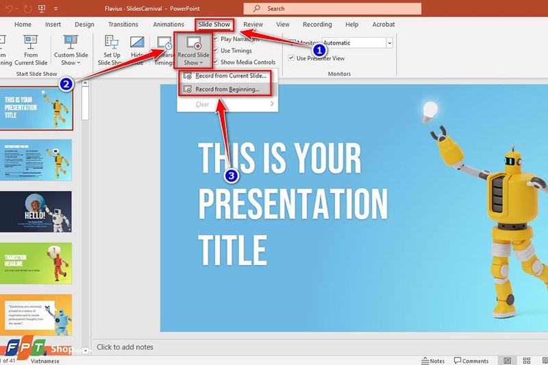 Trình chiếu PowerPoint tự chạy