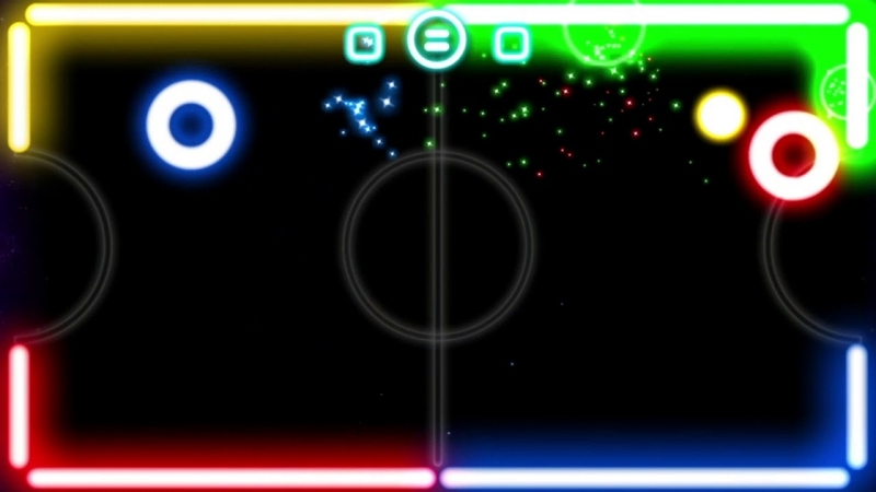 Gameplay Glow Hockey 2 khá đơn giản và cho phép 2 người cùng chơi trên một thiết bị