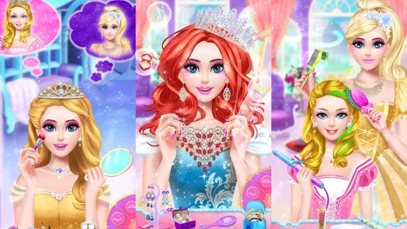 Có 3 cô công chúa đang chờ được trang điểm trong game là Bella, Sophia và Mia