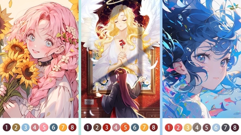 Trò chơi tô màu theo số Anime