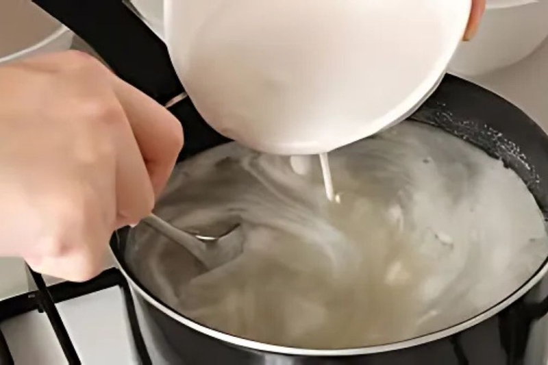 trộn bột rau câu làm thạch thủy tinh