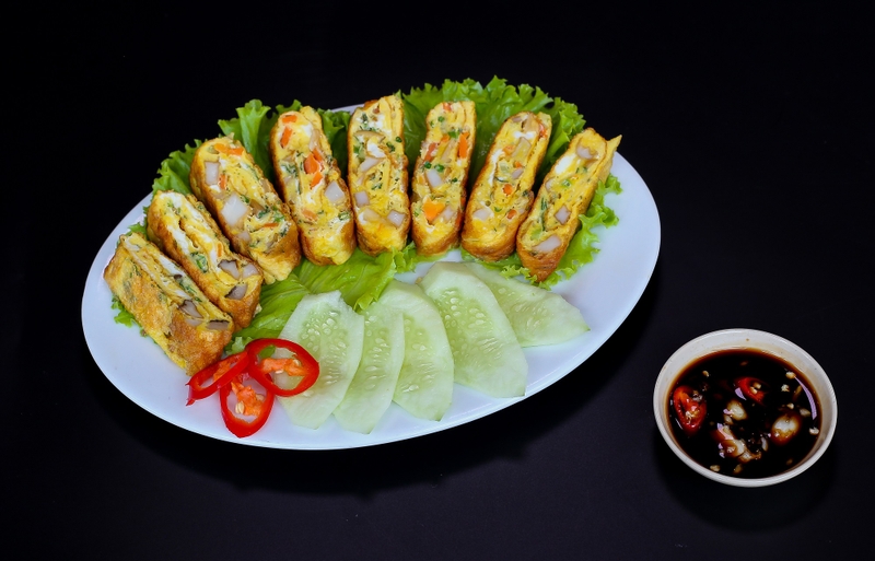 trứng đúc nấm rán 5